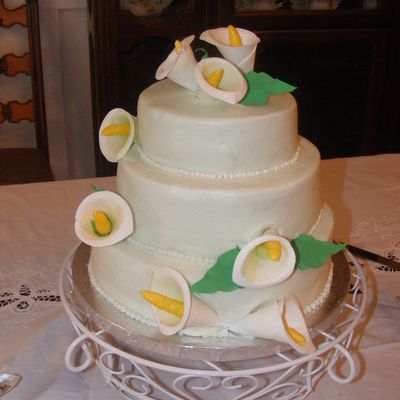 Calla Lily Wedding Cake