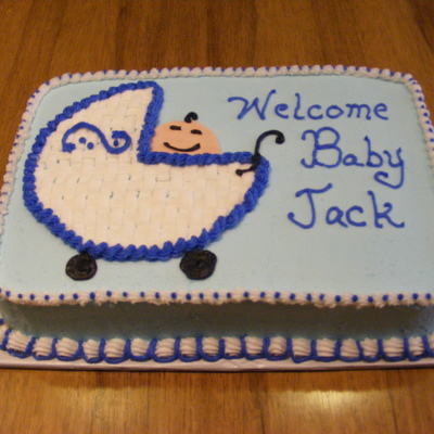 Blue Baby Buggy Cake