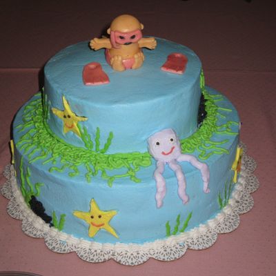 Under The Sea Babyshower Cake