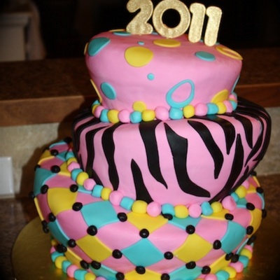 Topsy Turvy Grad Cake