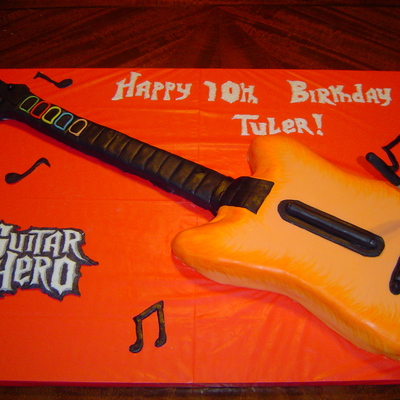 Guitar Hero Themed Cake