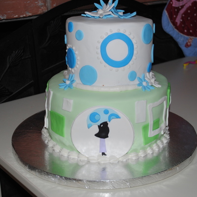 Mod Mom Baby Shower Cake