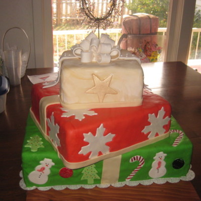 Christmas Box Cake