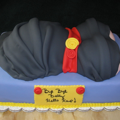 Pregnant Belly Baby Shower Cake