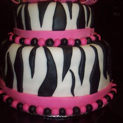 Zebra Birthday Cake