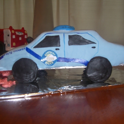 Fondant Police Car