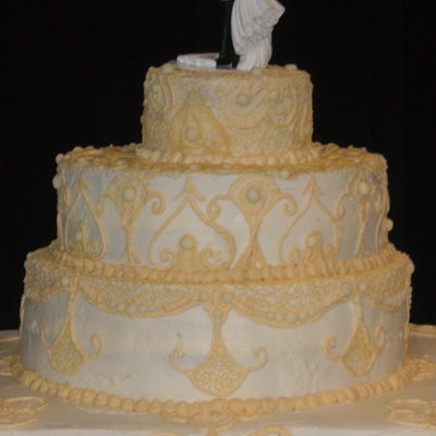 Antique Lace Wedding Cake