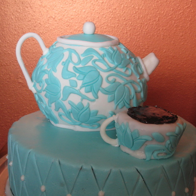 Tulip Teapot Birthday Cake
