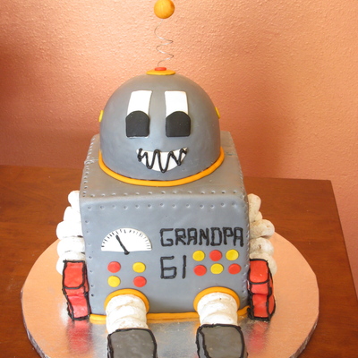 Robot Birthday Cake