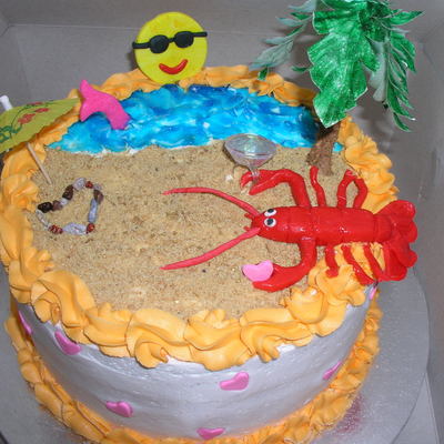 Lobster Engagement Cake