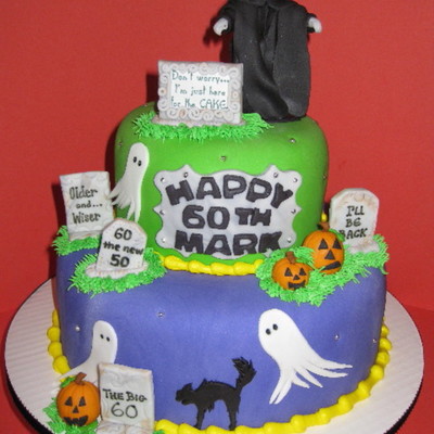 Grim Reaper Halloween Birthday Cake