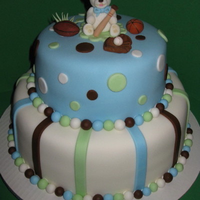 Sports Baby Shower Cake
