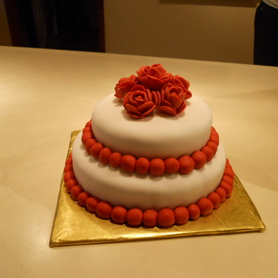 Fondant Rose Cake