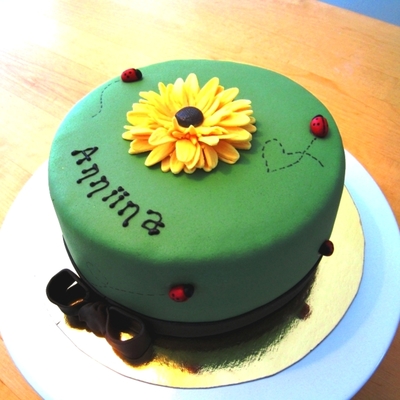 Lady Bugs And Gerbera