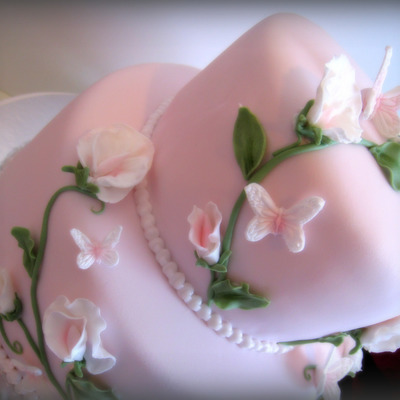 Soft Spring Flowers And Butterflies