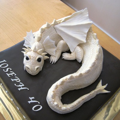 Dragon Cake In Pale Gold And Brown
