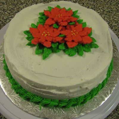 Poinsettia Cake
