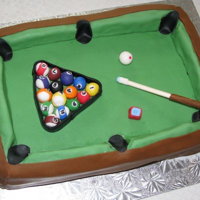 Pool Table Cake