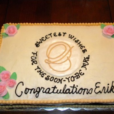 Monogram Bridal Shower Cake