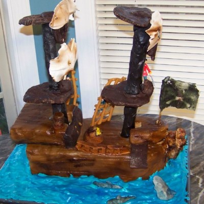 Pirate Ship Birthday Cake