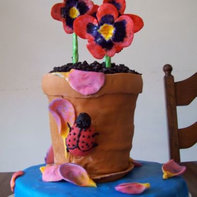Flower Pot Cake