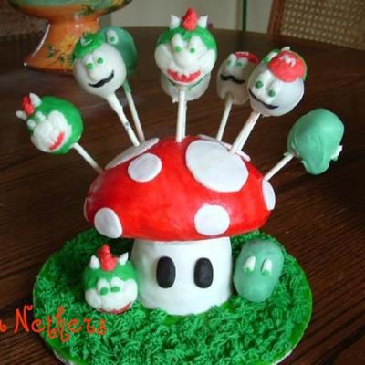 Mario Themed Cake Pops