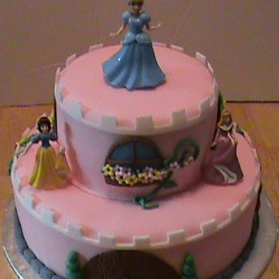 Simple Princess Castle Cake