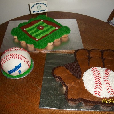 Baseball Theme Pull Apart Cakes And Smash Cake