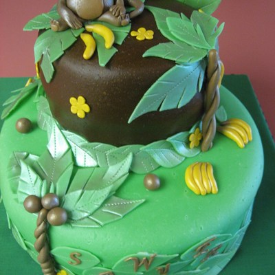 Monkey/jungle Theme Birthday Cake