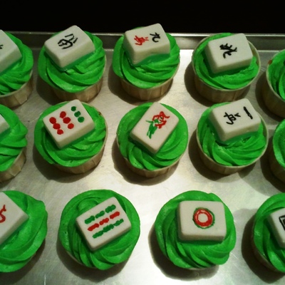 Mahjong Tile Set Cupcakes