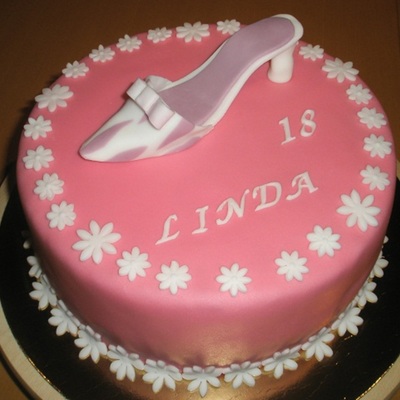 Shoe On Cake