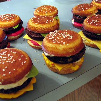 1St Cheeseburger Cupcakes