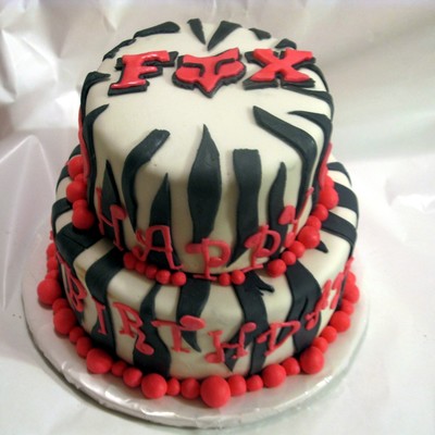 Zebra Birthday Cake