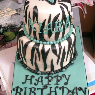 Zebra And Turquois