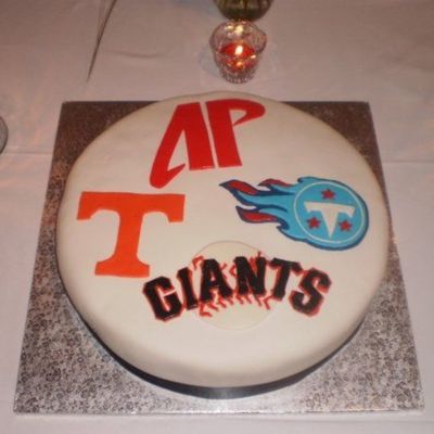 Sports Theme Grooms Cake