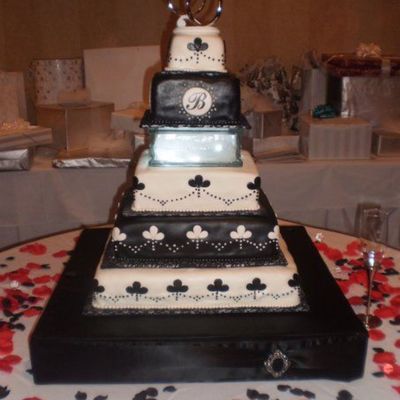 Black And White Wedding Cake