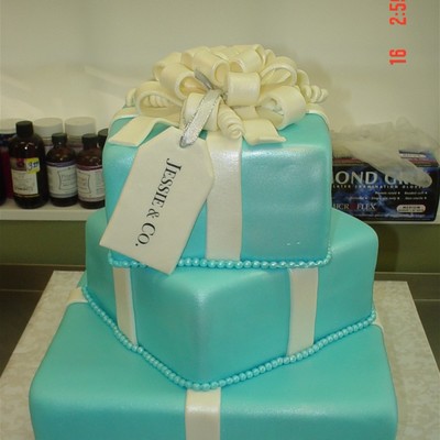 Tiffany Themed Bridal Shower Cake