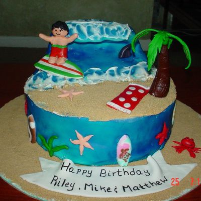 Surf Theme Cake