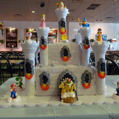 Bowser Castle Birthday Cake