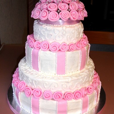 Pink Wedding Cake