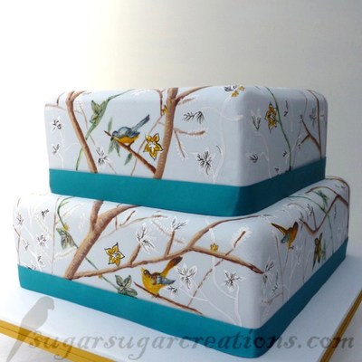 Hand Painted Chinoiserie Birds