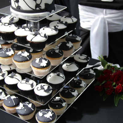 Black And White Butterfly Cupcakes