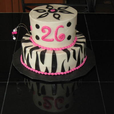 Zebra Cake With Jewels