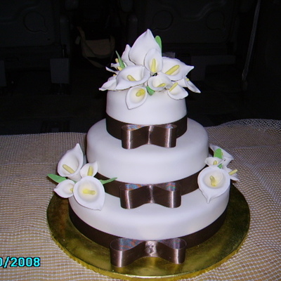 Cala Lily Wedding Cake