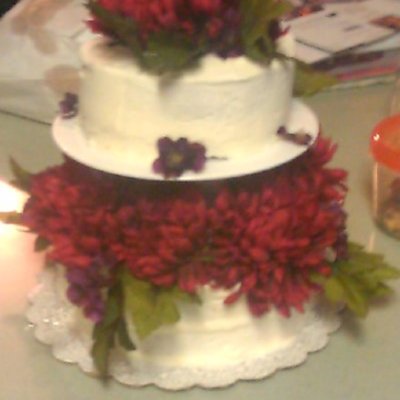 Buttercream With Silk Flowers