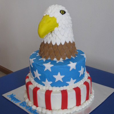 Flag And Eagle Cake