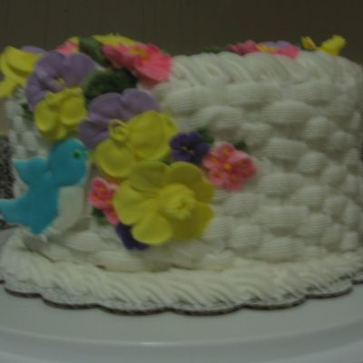 Garden Basketweave Cake