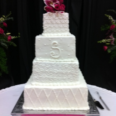 Square Wedding Cake