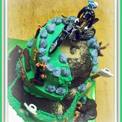 Dirt Bike Tiered Cake