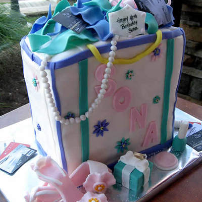 Shopping Bag Birthday Cake